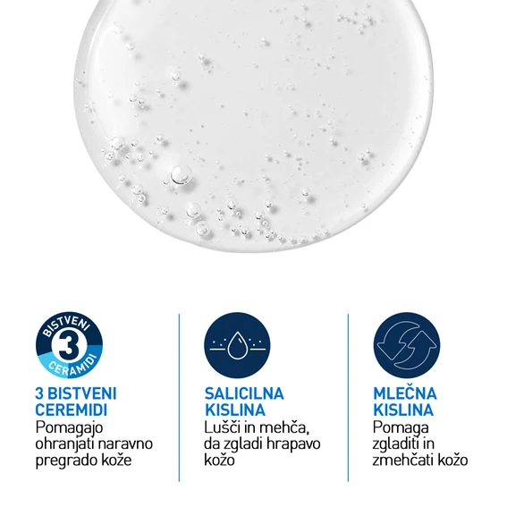 CeraVe SA gel za čiščenje suhe in grobe kože, 236 ml