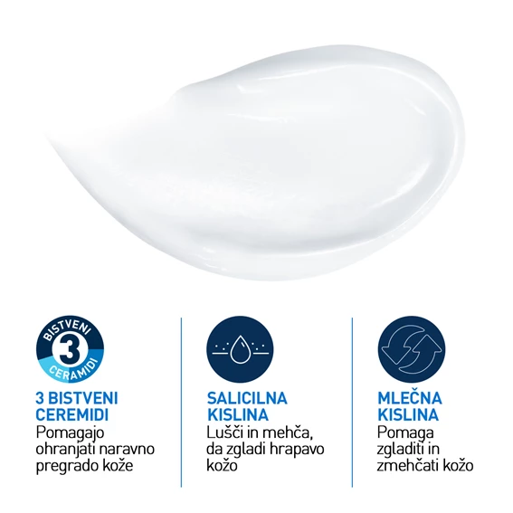 CeraVe SA krema za glajenje suhe in grobe kože, 340 g