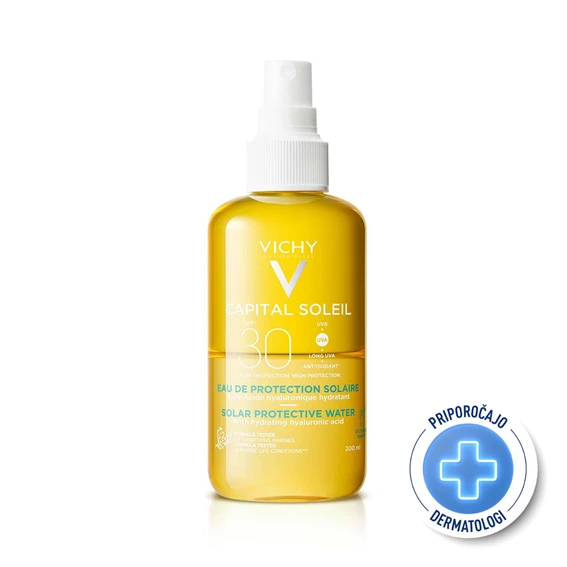 Vichy Capital Soleil Hidratantna vodica za zaščito pred soncem, ZF 30, 200 ml