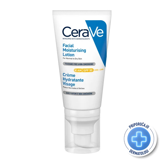 CeraVe vlažilna nega za obraz SPF 50, 52 ml