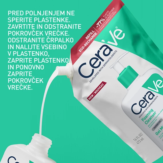 CeraVe peneči čistilni gel refill, 473 ml