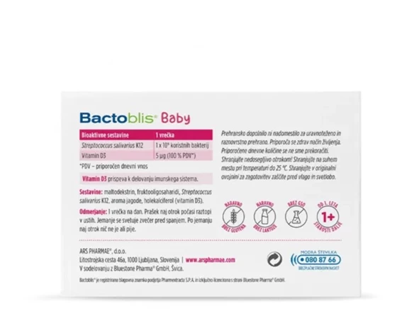 Bactoblis® Baby, 30 praškov za počasno raztapljanje v ustih