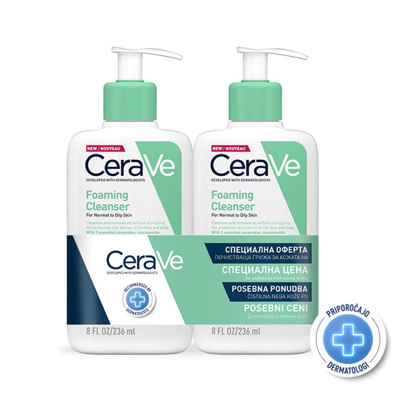 CeraVe peneči čistilni gel 236 ml 2x, paket