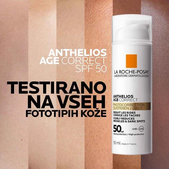 LRP Anthelios Age-Correct SPF 50 krema za obraz, 50 ml