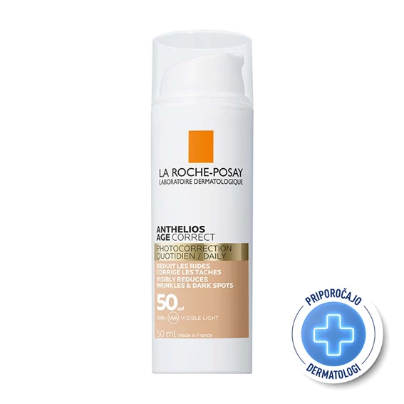 LRP Anthelios Age-Correct SPF 50 obarvana krema za obraz, 50 ml