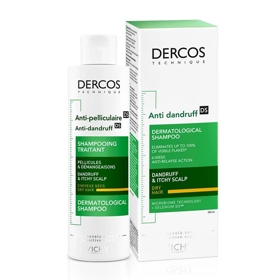 Vichy Dercos Šampon proti prhljaju za suhe lase, 200 ml