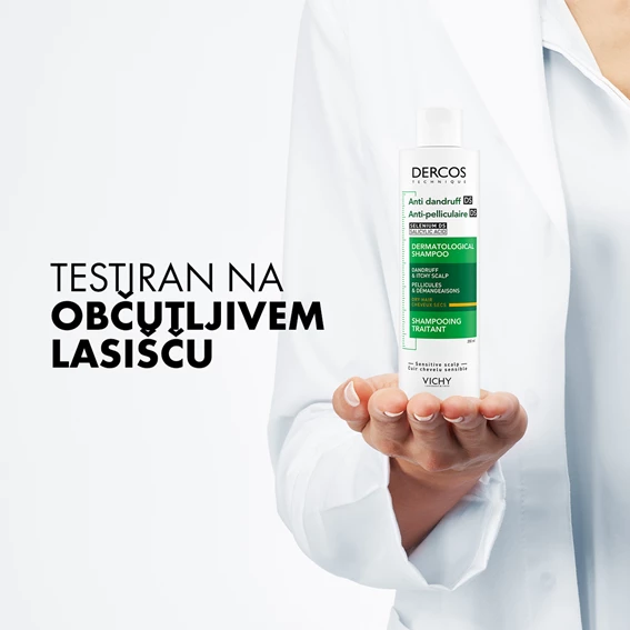 Vichy Dercos Šampon proti prhljaju za suhe lase, 200 ml