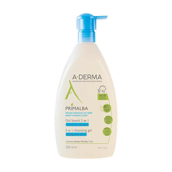  A-Derma Primalba gel za umivanje telesa in las, 500 ml