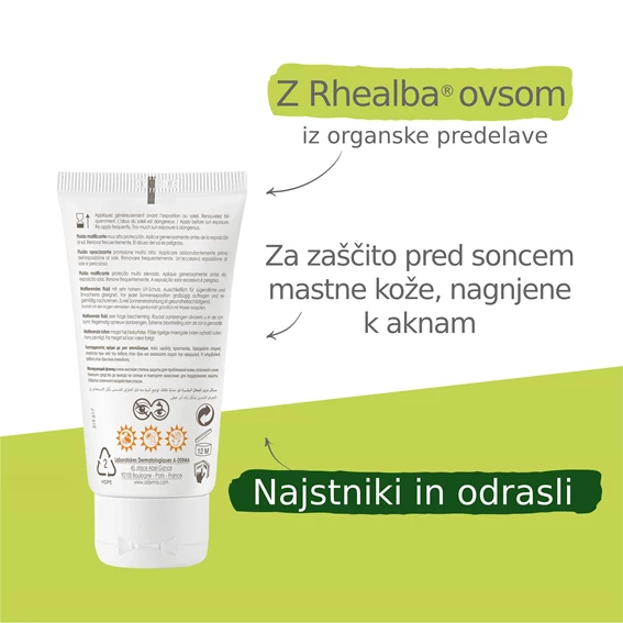 A-Derma Protect AC matirajoči fluid za zaščito pred soncem ZF50+, 40 ml