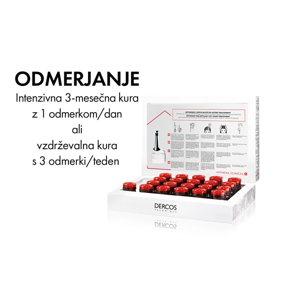 Vichy Dercos Aminexil Clinical 5 - ampule proti izpadanju las za ženske, 21 x 6 ml