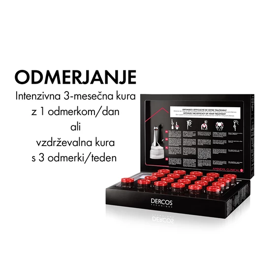 Vichy Dercos Aminexil Clinical 5 - ampule proti izpadanju las za moške, 21 x 6 ml