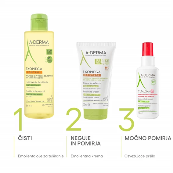 A-Derma Exomega Control emolientna krema, 50 ml