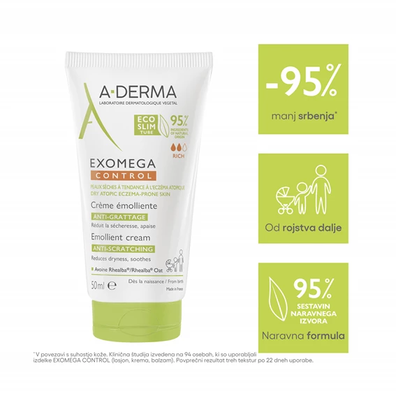 A-Derma Exomega Control emolientna krema, 50 ml