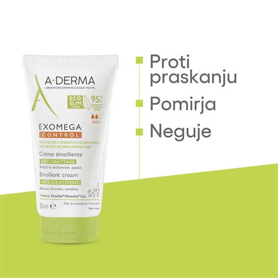 A-Derma Exomega Control emolientna krema, 50 ml