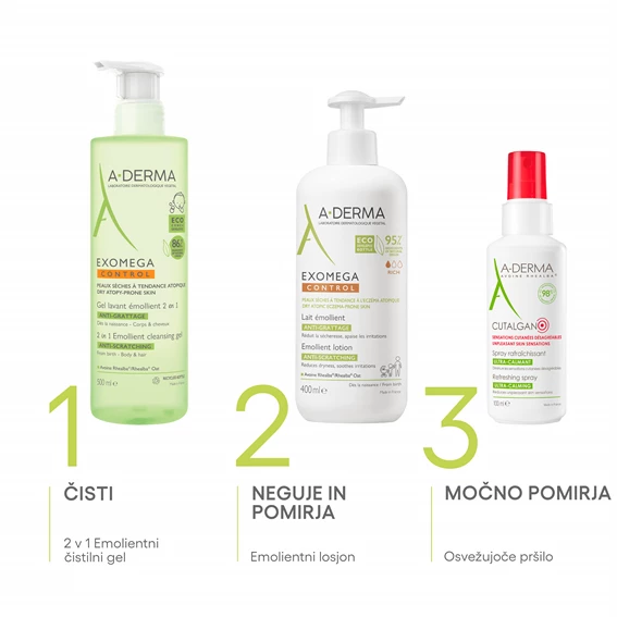 A-Derma Exomega Control emolientni losjon, 400 ml