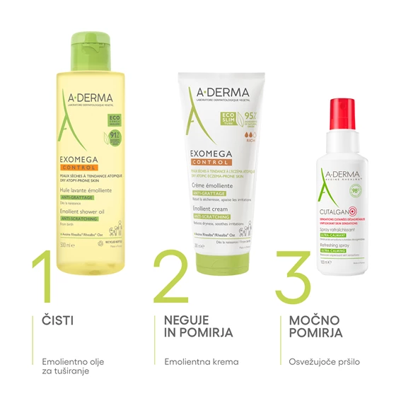 A-Derma Exomega Control emolientna krema, 200 ml