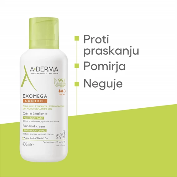 A-Derma Exomega Control emolientna krema, 400 ml