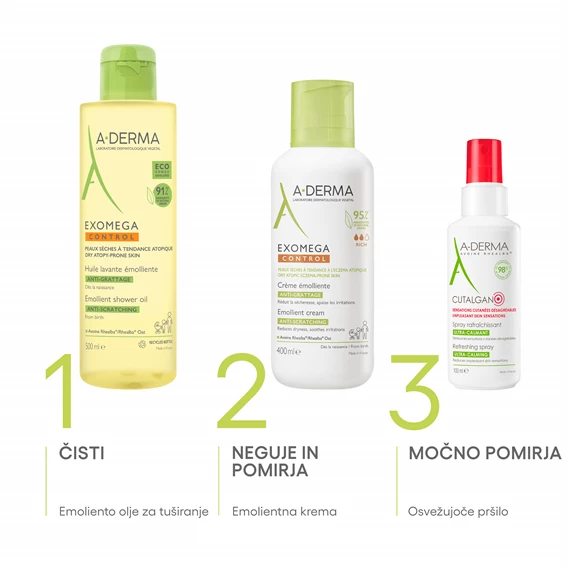 A-Derma Exomega Control emolientna krema, 400 ml