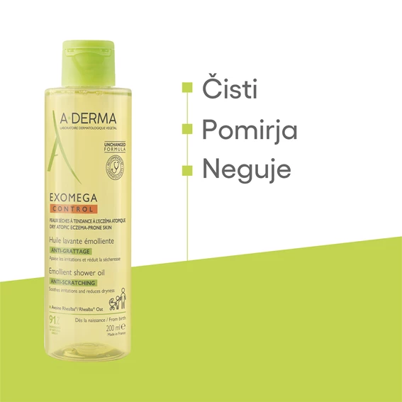 A-Derma Exomega Control emolientno olje za umivanje, 200 ml