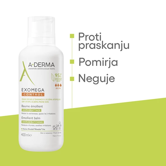 A-Derma Exomega Control emolientni balzam, 400 ml