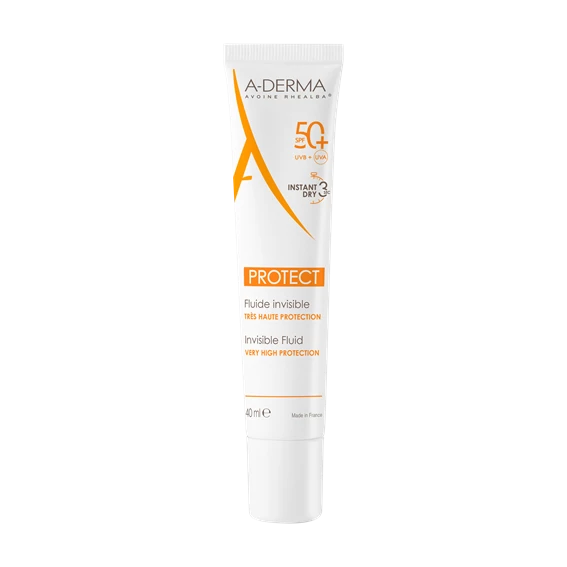 A-Derma Protect nevidni fluid za zaščito pred soncem ZF50+, 40 ml