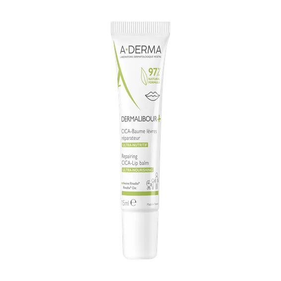 A-Derma Dermalibour+ Cica balzam za ustnice, 15 ml