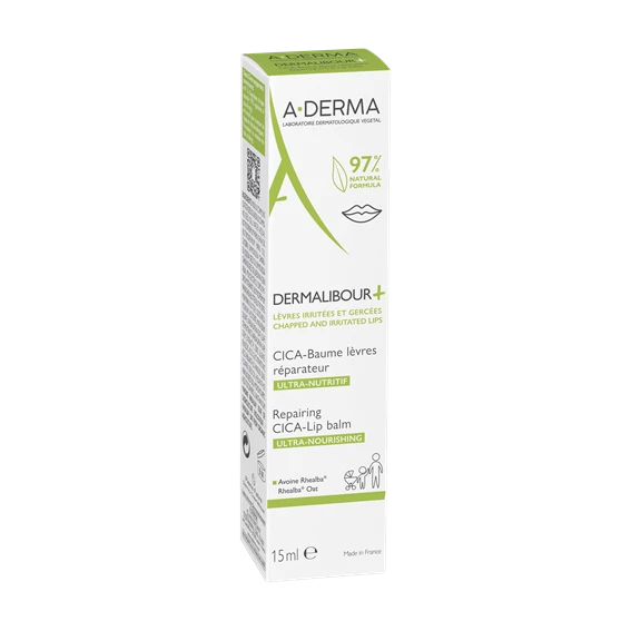 A-Derma Dermalibour+ Cica balzam za ustnice, 15 ml