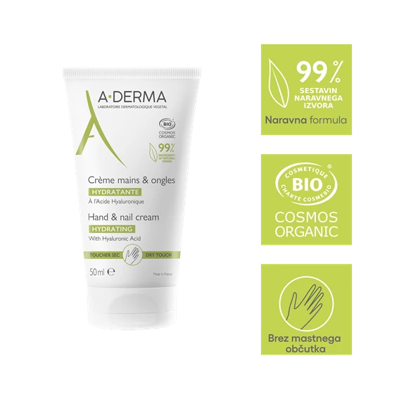  A-Derma krema za roke in nohte, 50 ml