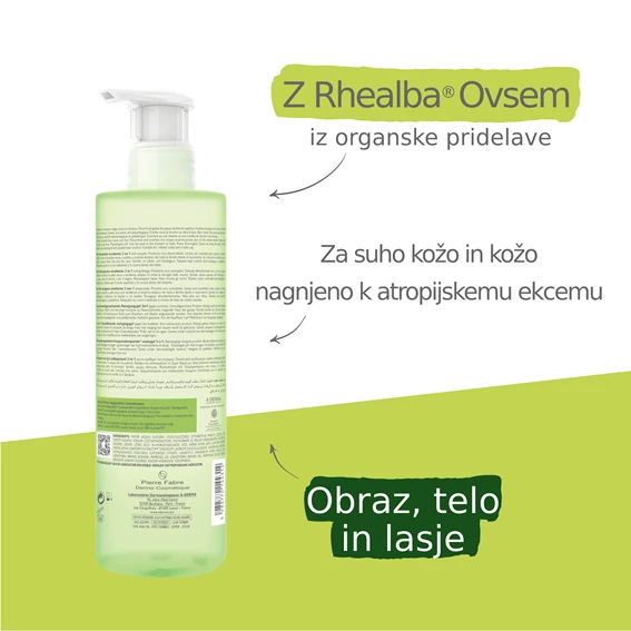 A-Derma Exomega Control emolientni čistilni gel 2v1, 500 ml