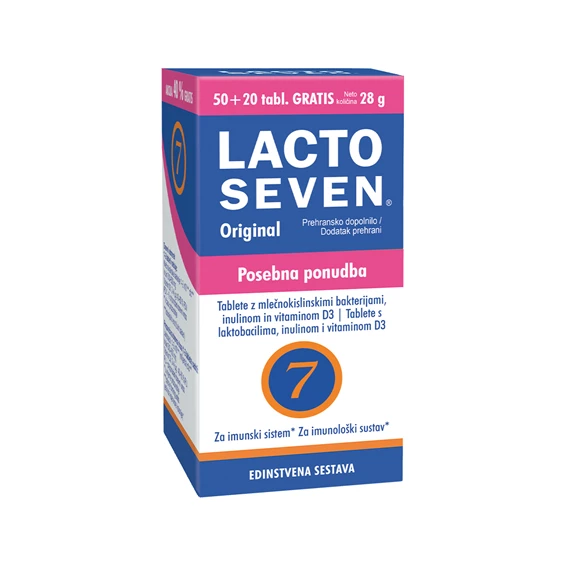 Lacto Seven Vitabalans, 50 tablet + 20 tablet