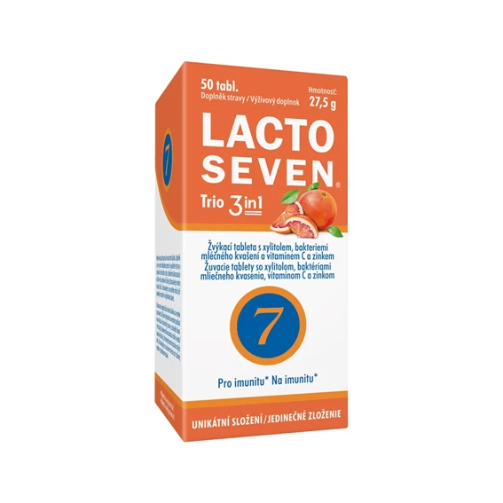 Lacto Seven Trio 3IN1, 50 žvečljivih tablet