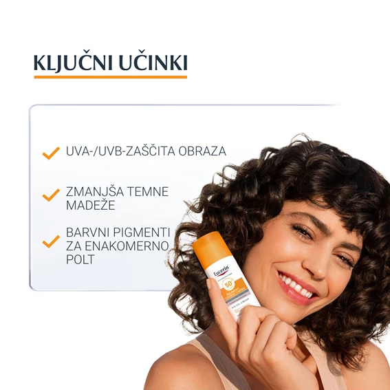 Eucerin Sun Pigment Control obarvan fluid za zaščito pred soncem ZF50+ (odtenek light), 50 ml