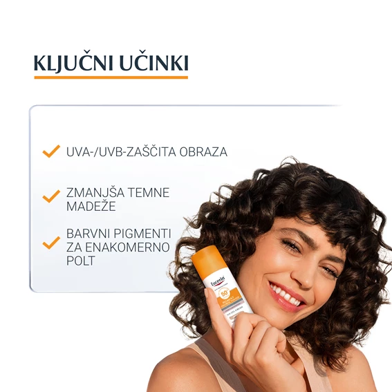 Eucerin Sun Pigment Control obarvan fluid za zaščito pred soncem ZF50+ v odteneku medium, 50 ml