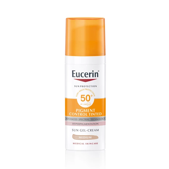 Eucerin Sun Pigment Control obarvan fluid za zaščito pred soncem ZF50+ v odteneku medium, 50 ml