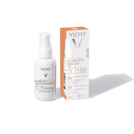 Vichy Capital Soleil UV-Age dnevni tonirani fluid proti znakom fotostaranja ZF50+, 40 ml