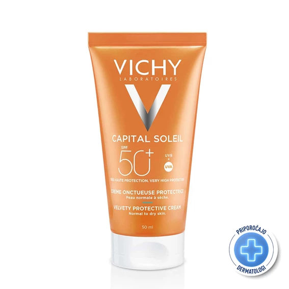  Vichy Capital Soleil Žametna krema za lepši videz kože ZF 50+, 50 ml