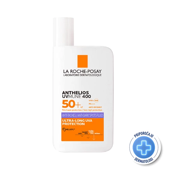 LRP Anthelios UVMUNE 400 fluid proti temnim madežem, 50 ml