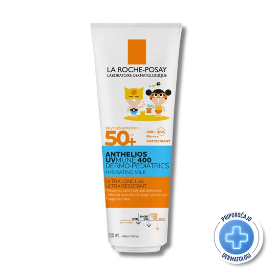 LRP Anthelios Dermo-Pediatrics UVMUNE 400 vlažilno mleko za otroke ZF50+, 250 ml