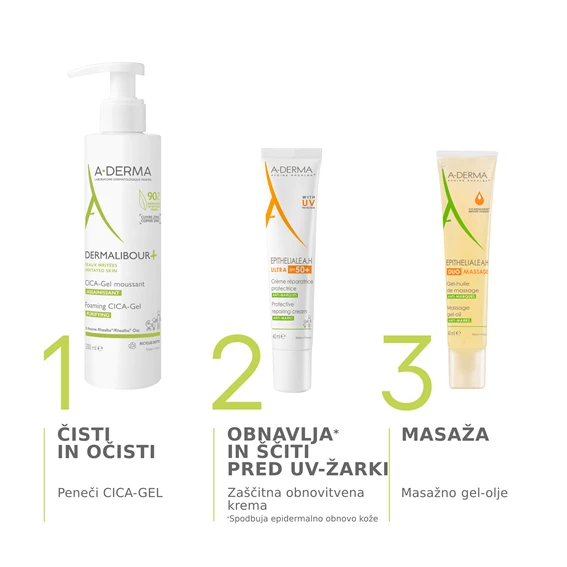  A-Derma Epitheliale A.H Ultra zaščitna in obnavljajoča krema ZF50+, 40 ml