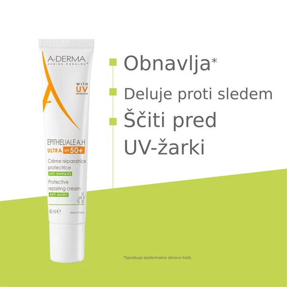  A-Derma Epitheliale A.H Ultra zaščitna in obnavljajoča krema ZF50+, 40 ml