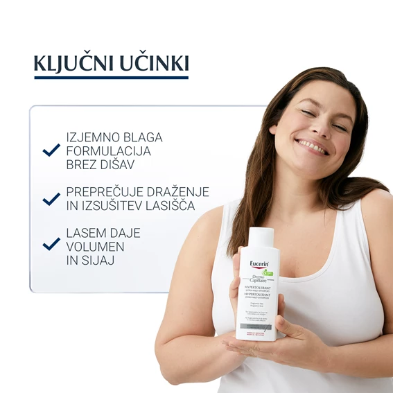 Eucerin DermoCapillaire Hypertolerant šampon, 250 ml