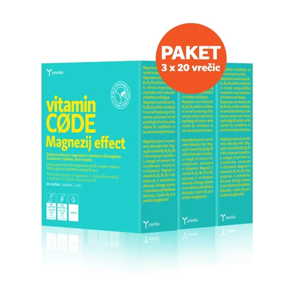 Vitamin CODE Magnezij Effect prah, 3 x 20 vrečk