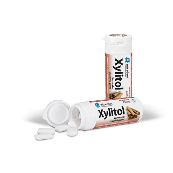 Xylitol varovalni žvečilni gumi z okusom cimeta, 30 žvečilnih gumijev