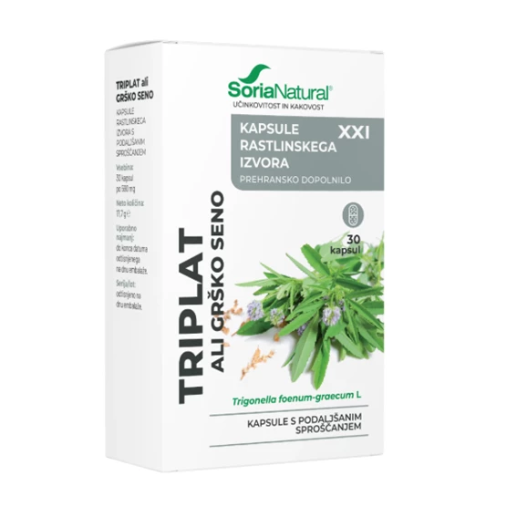 Soria Natural Triplat ali Grško Seno XXI, 30 kapsul