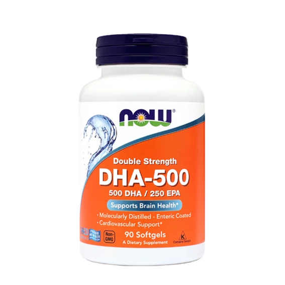 NOW DHK 500 mg, 90 mehkih kapsul