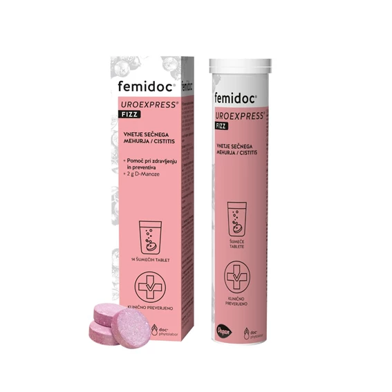 Femidoc Uroexpress Fizz, 14 šumečih tabletet