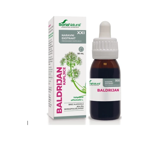 Soria Natural Baldrijan brezalkoholne kapljice XXI, 50 ml