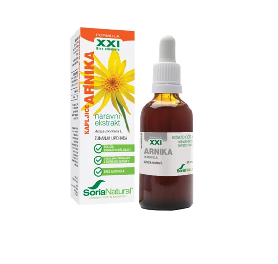 Soria Natural Arnika brezalkoholne kapljice XXI, 50 ml