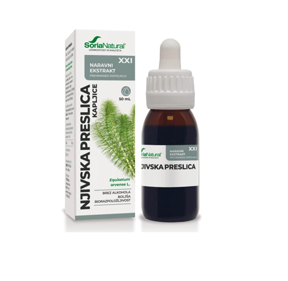 Soria Natural Njivska preslica brezalkoholne kapljice XXI, 50 ml