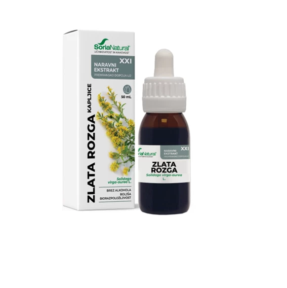 Soria Natural Zlata rozga brezalkoholne kapljice XXI, 50 ml